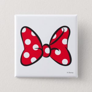 Trendy Minnie | Red Polka Dot Bow Pinback Button