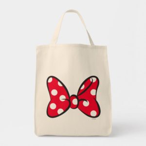 Trendy Minnie | Red Polka Dot Bow Tote Bag