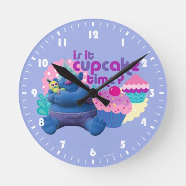 Trolls | Biggie - Is it Cupcake Time? Round Clock