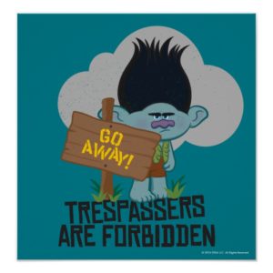 Trolls | Branch - Trespassers are Forbidden 2 Poster