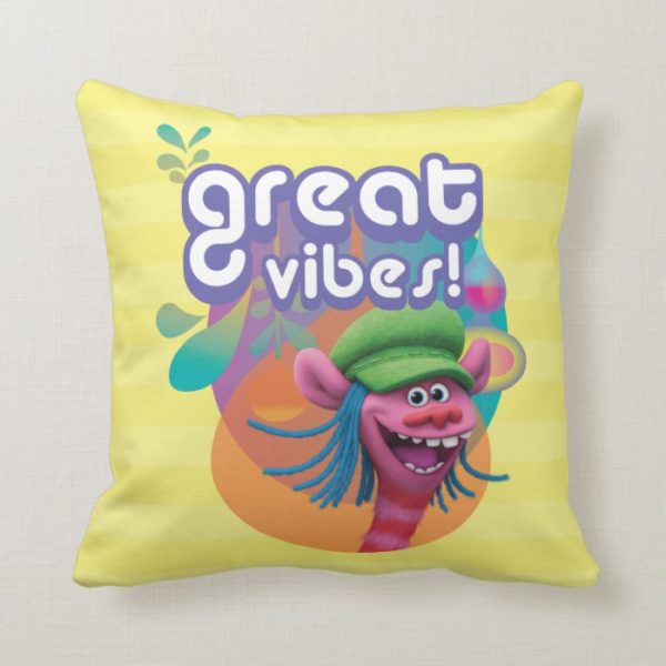 Trolls | Cooper - Great Vibes! Throw Pillow