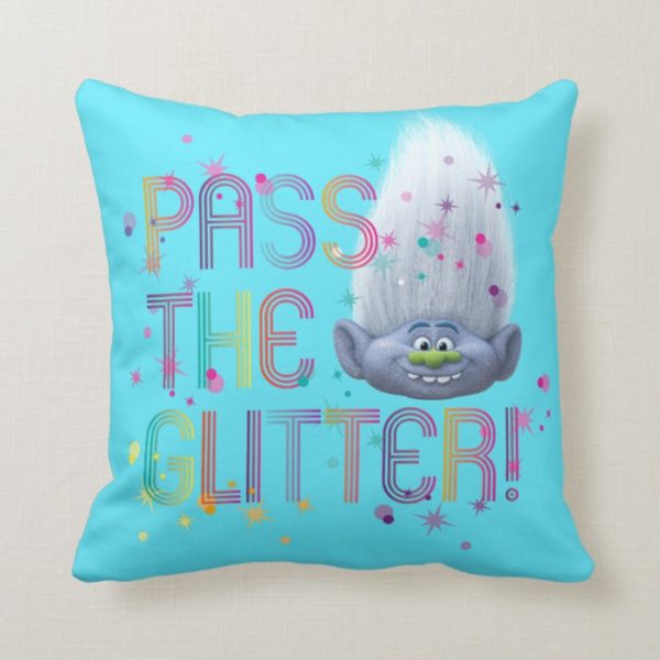 Trolls | Guy Diamond - Pass the Glitter Throw Pillow