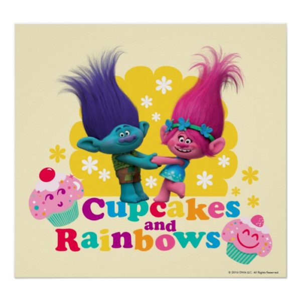 Trolls | Poppy & Branch - Cupcakes and Rainbows 2 Poster