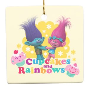 Trolls | Poppy & Branch - Cupcakes and Rainbows Ceramic Ornament