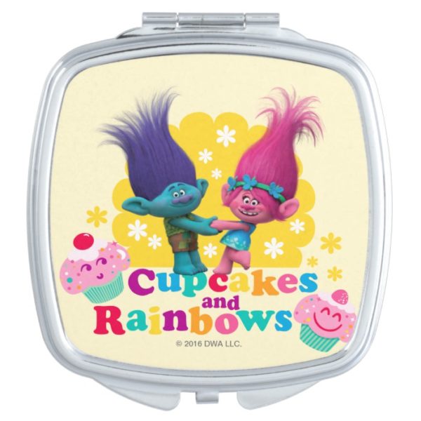 Trolls | Poppy & Branch - Cupcakes and Rainbows Makeup Mirror