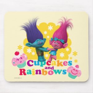 Trolls | Poppy & Branch - Cupcakes and Rainbows Mouse Pad