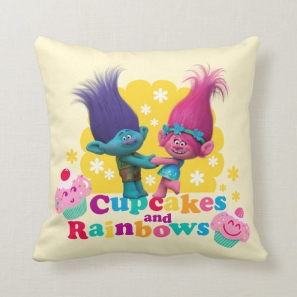 Trolls | Poppy & Branch - Cupcakes and Rainbows Throw Pillow