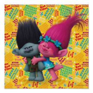 Trolls | Poppy & Branch - No Bad Vibes Poster