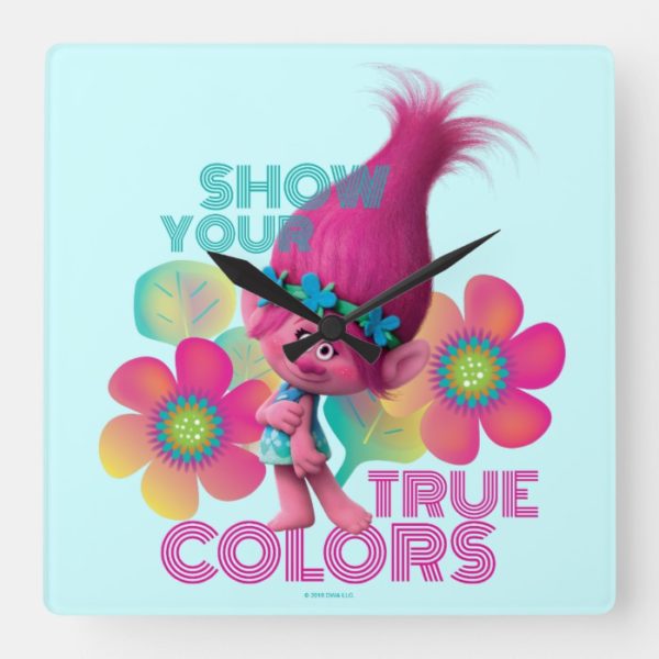 Trolls | Poppy - Show Your True Colors Square Wall Clock