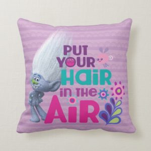 Trolls | Put Your Hair in the Air Throw Pillow