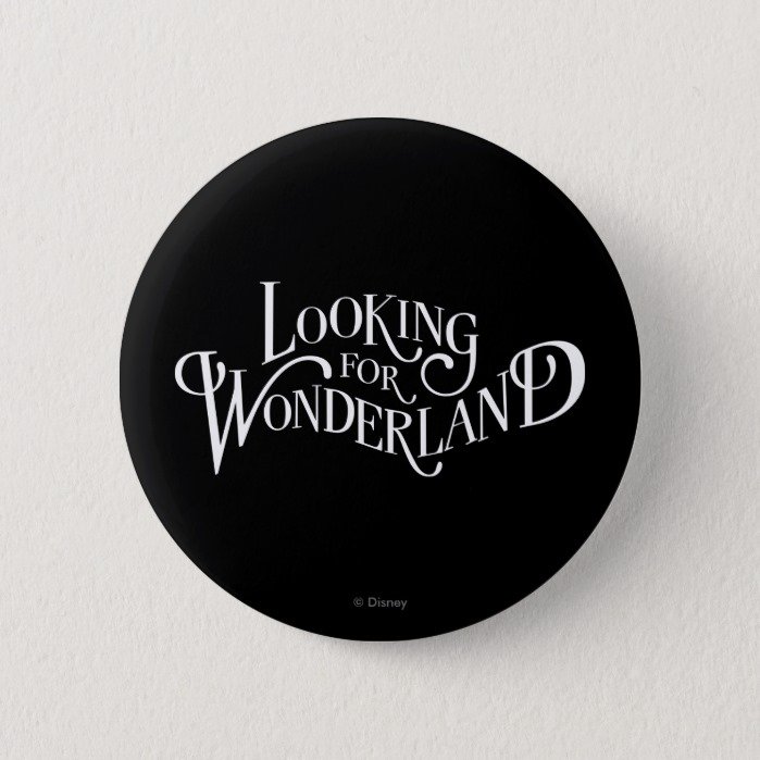 Typography | Looking for Wonderland Pinback Button