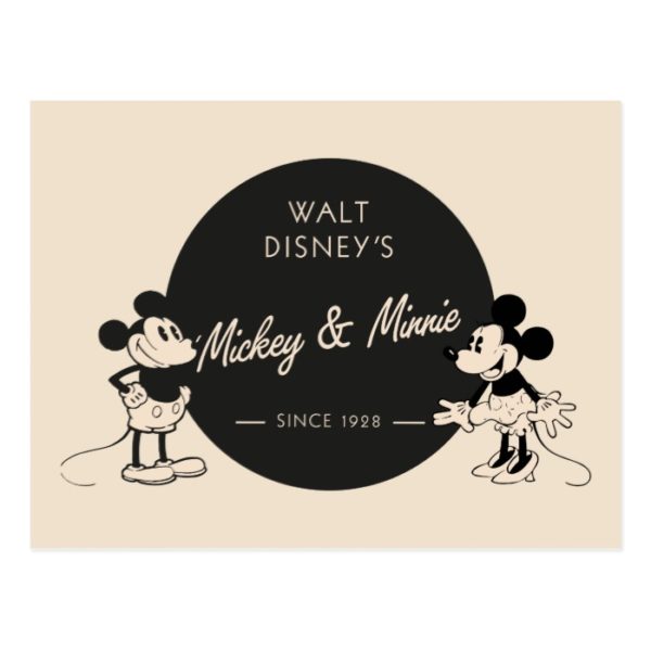 Vintage Mickey & Minnie Postcard