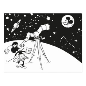 Vintage Minne & Mickey - Biggest of All Stars Postcard