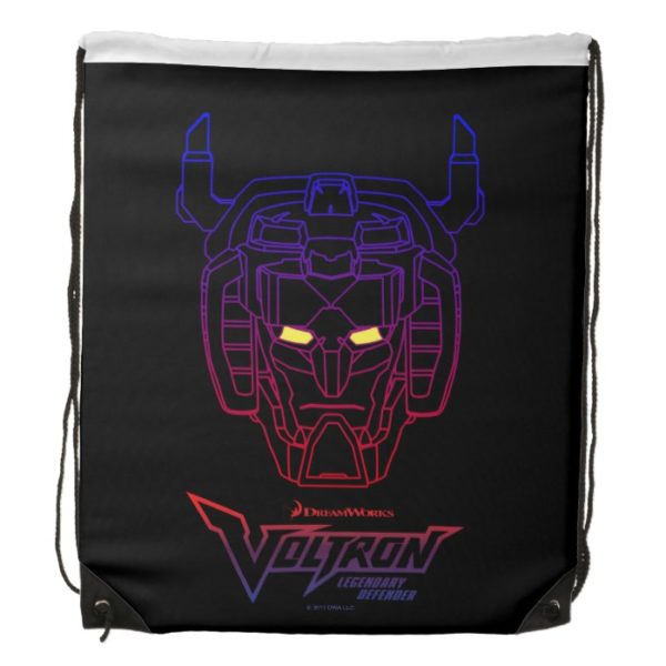 Voltron | Blue-Red Gradient Head Outline Drawstring Bag