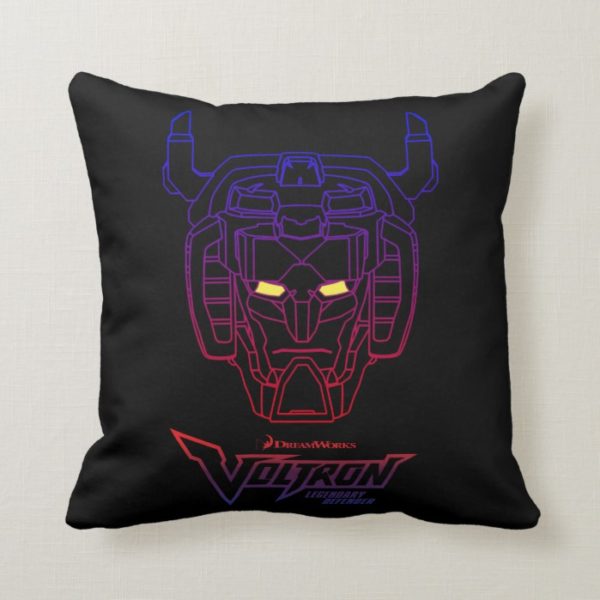 Voltron | Blue-Red Gradient Head Outline Throw Pillow