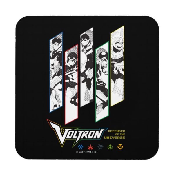 Voltron | Classic Pilots Halftone Panels Drink Coaster
