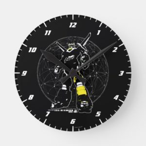 Voltron | Silhouette Over Map Round Clock