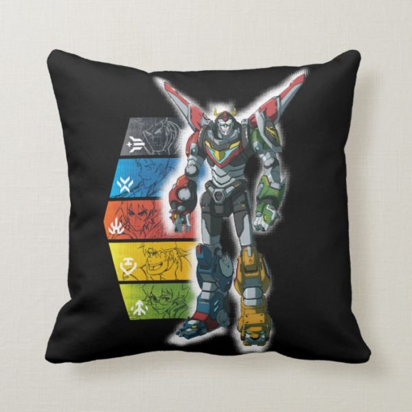 Voltron | Voltron And Pilots Graphic Throw Pillow