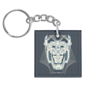 Voltron | Voltron Head Blue and White Outline Keychain
