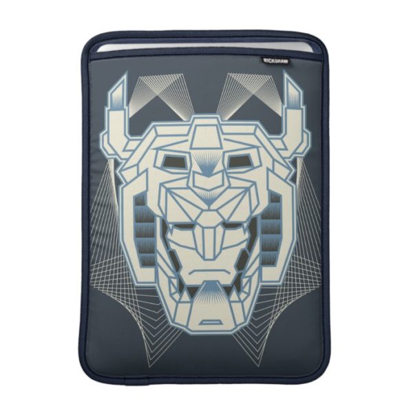 Voltron | Voltron Head Blue and White Outline MacBook Sleeve
