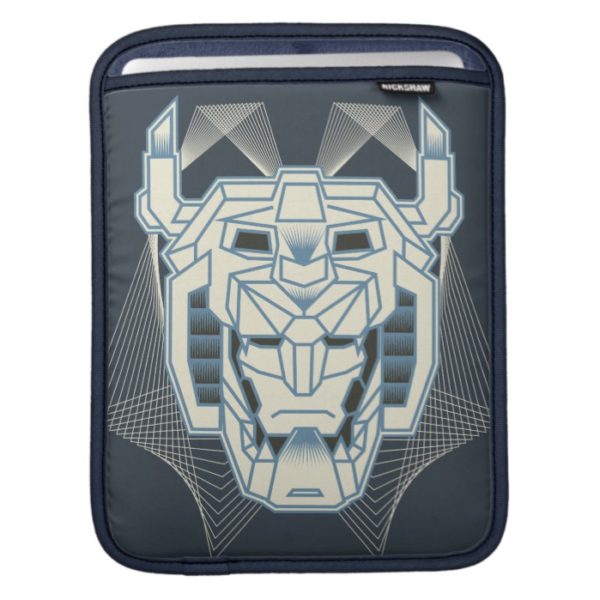 Voltron | Voltron Head Blue and White Outline Sleeve For iPads