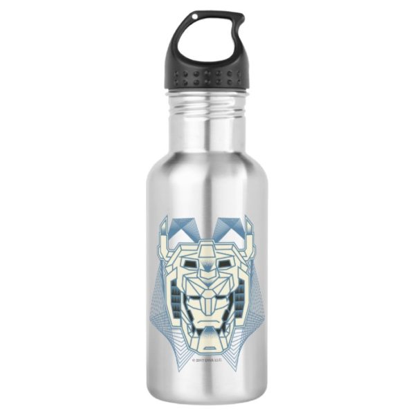 Voltron | Voltron Head Blue and White Outline Stainless Steel Water Bottle