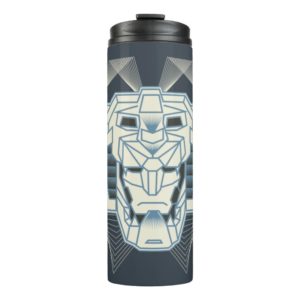 Voltron | Voltron Head Blue and White Outline Thermal Tumbler