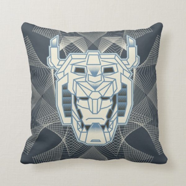 Voltron | Voltron Head Blue and White Outline Throw Pillow