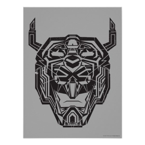 Voltron | Voltron Head Fractured Outline Poster