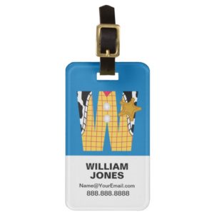 W is for Woody | Add Your Name Bag Tag