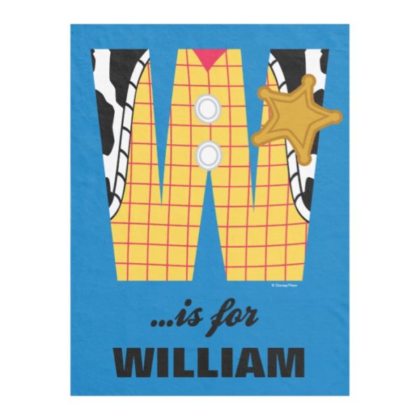W is for Woody | Add Your Name Fleece Blanket