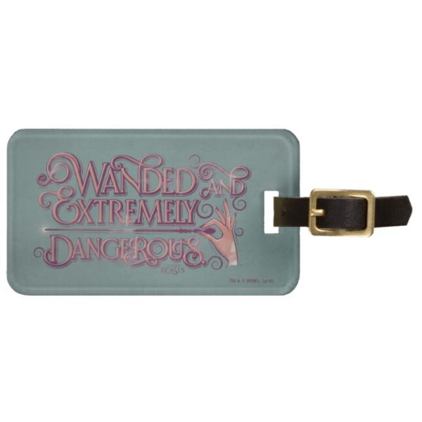 Wanded And Extremely Dangerous Graphic - Pink Bag Tag