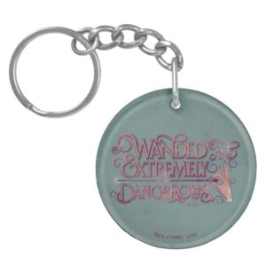 Wanded And Extremely Dangerous Graphic - Pink Keychain