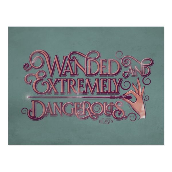 Wanded And Extremely Dangerous Graphic - Pink Postcard