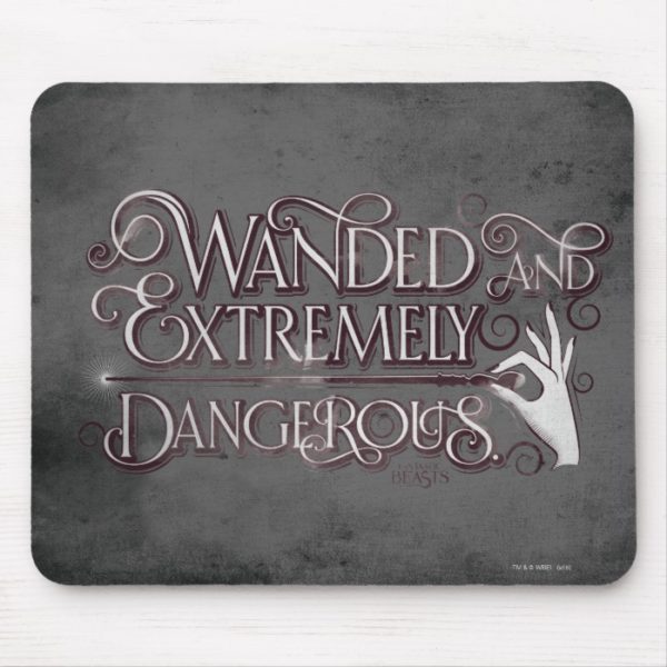Wanded And Extremely Dangerous Graphic - White Mouse Pad