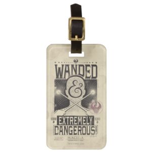 Wanded & Extremely Dangerous Wanted Poster - Black Luggage Tag