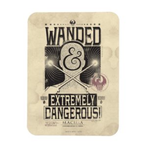 Wanded & Extremely Dangerous Wanted Poster - Black Magnet