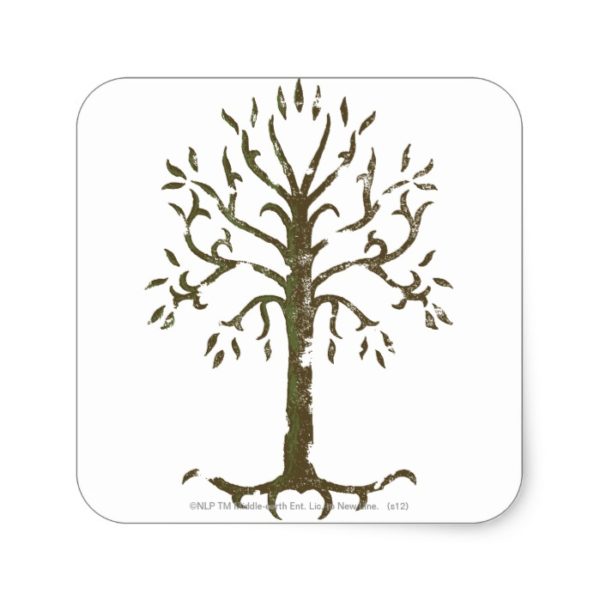 White Tree of Gondor Square Sticker