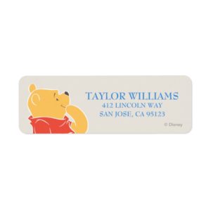Winnie the Pooh | Happy Birthday Label