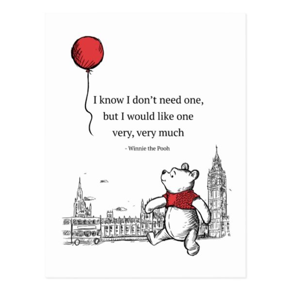 Winnie the Pooh | I Know I Don't Need One Quote Postcard
