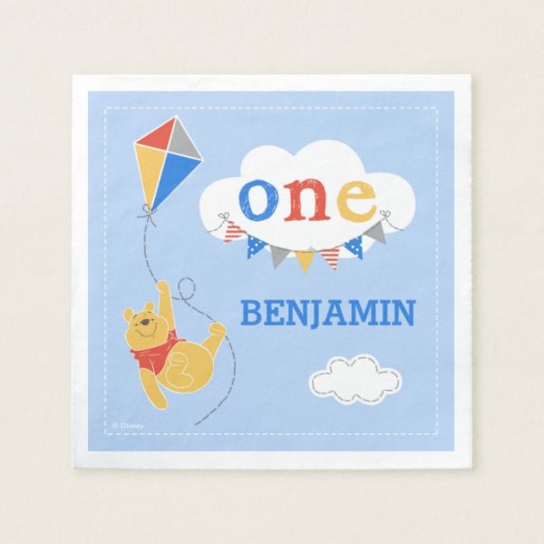 Winnie the Pooh Kite | Baby Boy Napkin
