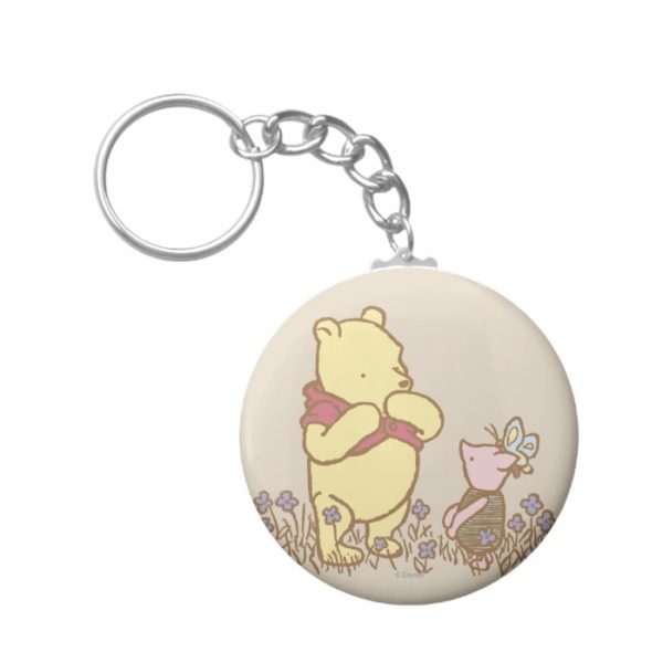 Winnie the Pooh | Pooh and Piglet in Field Classic Keychain