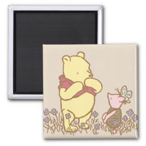 Winnie the Pooh | Pooh and Piglet in Field Classic Magnet
