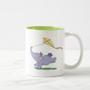 Winnie the Pooh's Heffalump Flying a Kite Two-Tone Coffee Mug