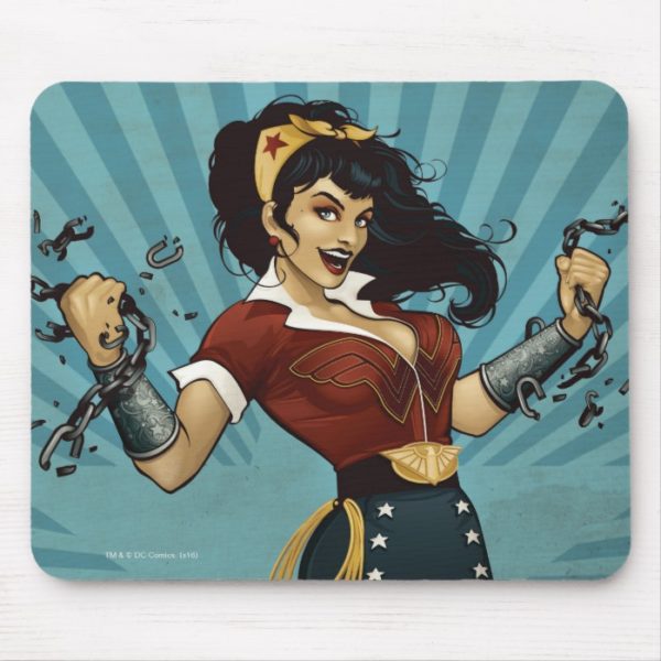 Wonder Woman Amazonians Unite Vintage Poster Mouse Pad