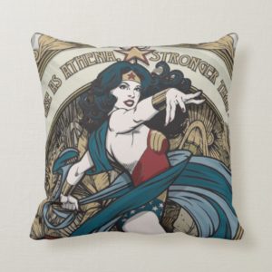 Wonder Woman Art Nouveau Panel Throw Pillow