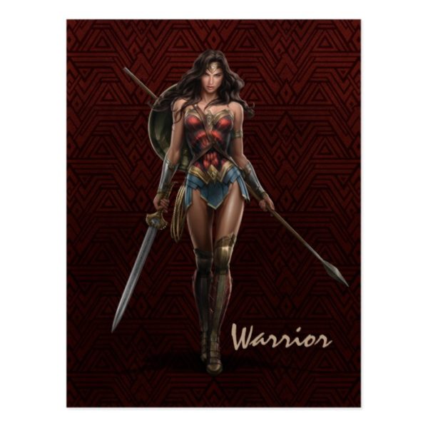 Wonder Woman Battle-Ready Comic Art Postcard