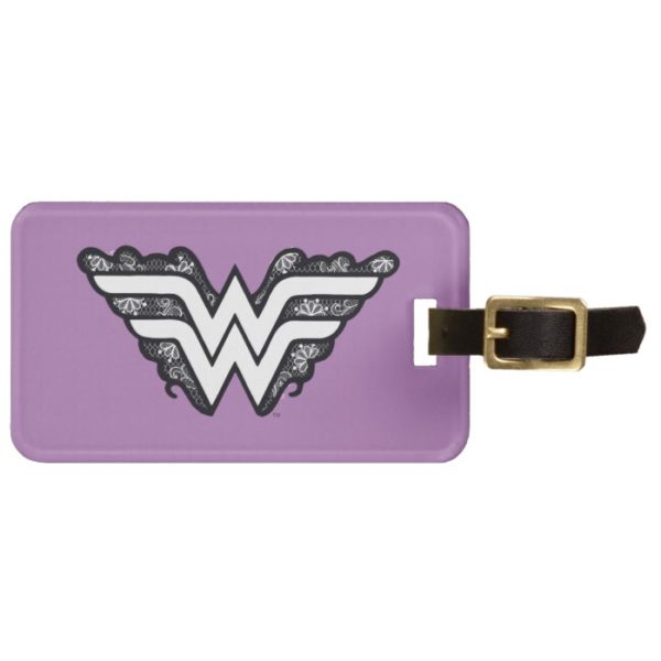 Wonder Woman Black Lace Logo Bag Tag