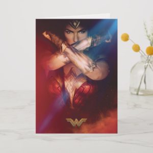 Wonder Woman Blocking With Bracelets Card