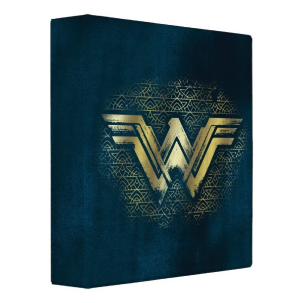 Wonder Woman Brushed Gold Symbol Binder